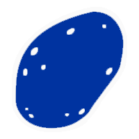 potato icon blue